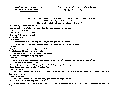 Kế hoạch giáo dục môn Thể Dục Khối 7 năm học 2021-2022 - Trường THCS Trọng Quan