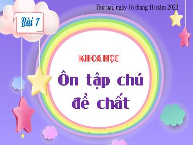 Bài giảng Khoa Học 4 KNTT - Bài 7: Ôn tập chủ đề chất (GV: Cao Thị Kim Nga)