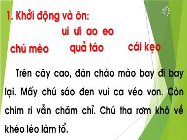 Bài giảng Tiếng Việt 1 KNTT - Bài 43: au âu êu (GV: Cao Thị Hảo)