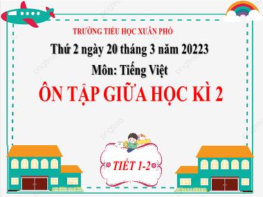 Bài giảng Tiếng Việt 2 - Ôn tập giữa học kì 2 (GV: Cao Thị Hồng Hạnh)