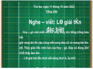 Bài giảng Tiếng Việt 3 KNTT - Nghe-viết: Lời giải toán đặc biệt (GV: Cao Thị Kim Nga)