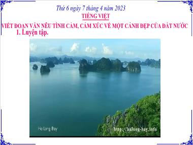 Bài giảng Tiếng Việt 3 KNTT Tập 2 - Bài 20: Tiếng nước mình. Viết đoạn văn nêu tình cảm, cảm xúc về một cảnh đẹp của đất nước (GV: Cao Thị Kim Nga)