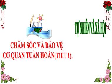 Bài giảng TNXH 3 - Bài 21: Chăm sóc và bảo vệ cơ quan tuần hoàn (Tiết 1)(NH 2024-2025)(GV: Trần Thị Vân)