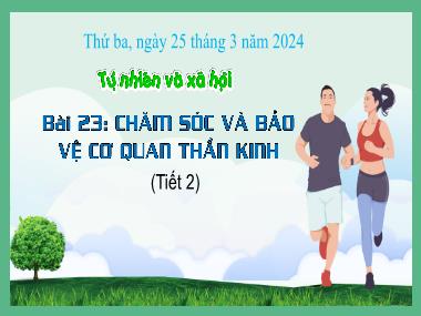 Bài giảng TNXH 3 - Bài 23: Chăm sóc và bảo vệ cơ quan thần kinh (Tiết 2)(NH 2024-2025)(GV: Trần Thị Vân)
