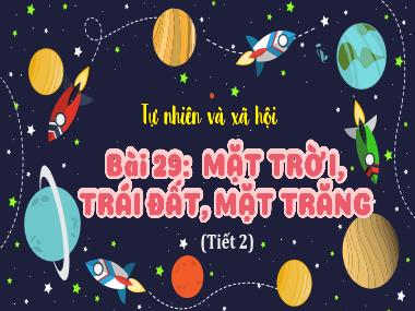 Bài giảng TNXH 3 - Bài 29: Mặt trời, Trái đất, Mặt trăng (Tiết 2)(NH 2023-2024)(GV: Trần Thị Vân)