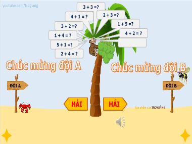 Bài giảng Toán 1 - Bài 10: Phép cộng trong phạm vi 10 (Tiết 3) (GV: Cao Thị Hảo)