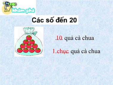 Bài giảng Toán 1 - Bài 21: Số có hai chữ số (GV: Cao Thị Hảo)