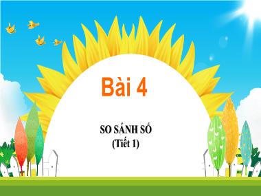 Bài giảng Toán 1 - Bài 4: So sánh số (Tiết 1) (GV: Cao Thị Hảo)
