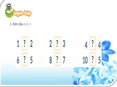 Bài giảng Toán 1 - Bài 6, Tiết 3: Luyện tập (GV: Cao Thị Hảo)