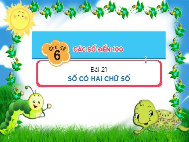 Bài giảng Toán 1 - Chủ đề 6, Bài 21: Số có hai chữ số - Các số đến 20 (Tiết 1)(NH 2023-2024)(GV: Phạm Thị Hằng)