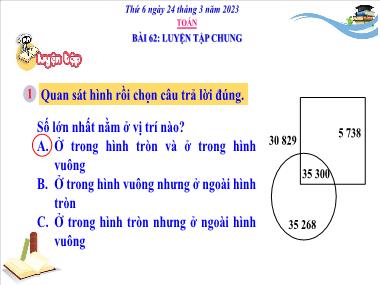 Bài giảng Toán 3 KNTT - Bài 62: Luyện tập chung (Tiết 2)(GV: Cao Thị Kim Nga)