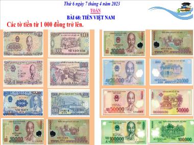 Bài giảng Toán 3 KNTT - Bài 68: Tiền Việt Nam (Tiếp) (GV: Cao Thị Kim Nga)