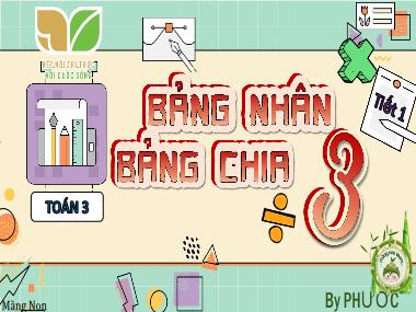 Bài giảng Toán 3 KNTT - Bài: Bảng nhân 3, bảng chia 3 (Tiết 1) (GV: Cao Thị Kim Nga)