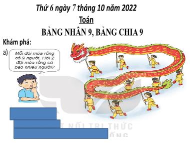Bài giảng Toán 3 KNTT - Bài: Bảng nhân 9, Bảng chia 9 (GV: Cao Thị Kim Nga)