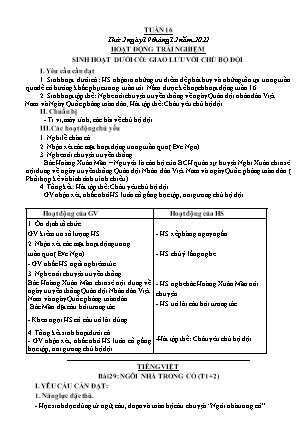 Kế hoạch bài dạy Lớp 3 - Tuần 16