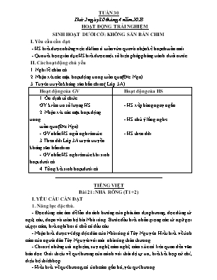 Kế hoạch bài dạy Lớp 3 - Tuần 30