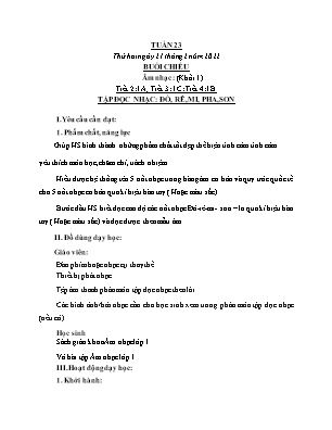 Kế hoạch bài dạy môn Âm Nhạc 1+2+3, GDTC 1+2, HĐTN 1 - Tuần 23 (NH 2021-2022)(GV: Trần Thị Thanh Tình)