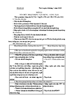Kế hoạch bài dạy môn Âm nhạc 4+5, Đạo Đức 1+2 - Tuần 22 (NH 2023-2024)(GV: Lê Thị Nga)