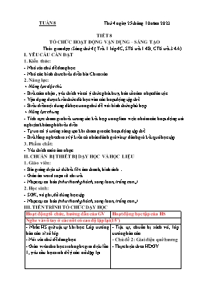 Kế hoạch bài dạy môn Âm Nhạc 4+5, Đạo Đức 1+2 - Tuần 8 (NH 2023-2024)(GV: Lê Thị Nga)