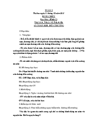 Kế hoạch bài dạy môn Đạo Đức 1+2+4, GDTC 1+2, HĐTN 1 - Tuần 5 (NH 2021-2022)(GV: Trần Thị Thanh Tình)