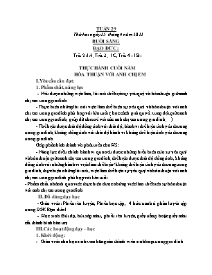 Kế hoạch bài dạy môn Đạo Đức 1+2+4 - Tuần 29 (NH 2021-2022)(GV: Trần Thị Thanh Tình)