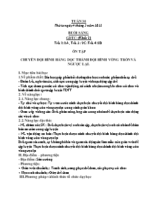 Kế hoạch bài dạy môn Đạo Đức 2, GDTC 2, HĐTN 1 - Tuần 30 (NH 2021-2022)(GV: Trần Thị Thanh Tình)