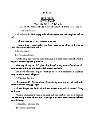 Kế hoạch bài dạy môn GDTC 1+2 - Tuần 29 (NH 2021-2022)(GV: Trần Thị Thanh Tình)