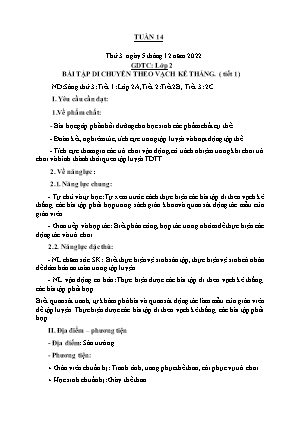 Kế hoạch bài dạy môn GDTC 2 - Tuần 14 (NH 2022-2023)(GV: Trần Thị Thanh Tình)