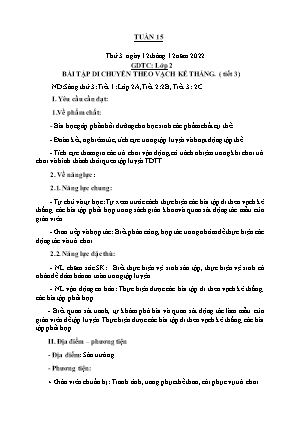 Kế hoạch bài dạy môn GDTC 2 - Tuần 15 (NH 2022-2023)(GV: Trần Thị Thanh Tình)