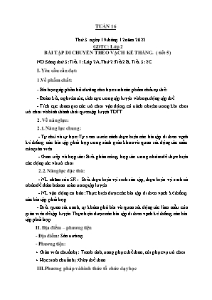 Kế hoạch bài dạy môn GDTC 2 - Tuần 16 (NH 2022-2023)(GV: Trần Thị Thanh Tình)