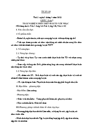 Kế hoạch bài dạy môn GDTC 2 - Tuần 18 (NH 2022-2023)(GV: Trần Thị Thanh Tình)