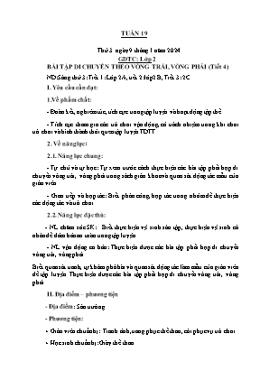Kế hoạch bài dạy môn GDTC 2 - Tuần 19 (NH 2023-2024)(GV: Trần Thị Thanh Tình)