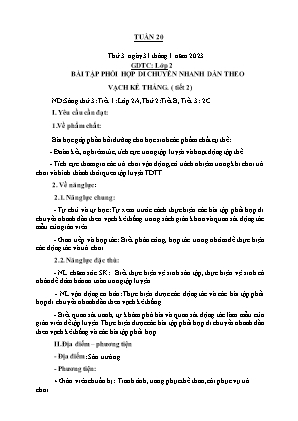 Kế hoạch bài dạy môn GDTC 2 - Tuần 20 (NH 2022-2023)(GV: Trần Thị Thanh Tình)