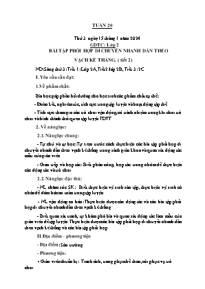Kế hoạch bài dạy môn GDTC 2 - Tuần 20 (NH 2023-2024)(GV: Trần Thị Thanh Tình)