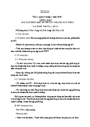 Kế hoạch bài dạy môn GDTC 2 - Tuần 21 (NH 2023-2024)(GV: Trần Thị Thanh Tình)