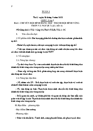 Kế hoạch bài dạy môn GDTC 2 - Tuần 3 (NH 2022-2023)(GV: Trần Thị Thanh Tình)