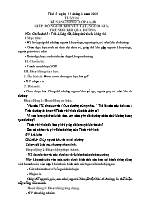Kế hoạch bài dạy môn Kỹ Năng Sống 2+4 - Tuần 24 (GV: Trần Thị Thanh Tình)