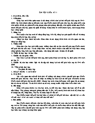 Đề cương ôn tập giữa học kì I Lịch sử 12