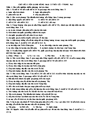 Đề cương ôn tập Lịch sử 10 - Chủ đề 5+6