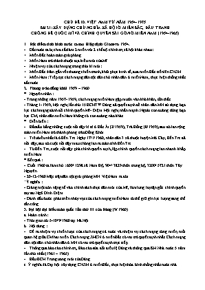 Đề cương ôn tập Lịch sử 12 - Học kì II