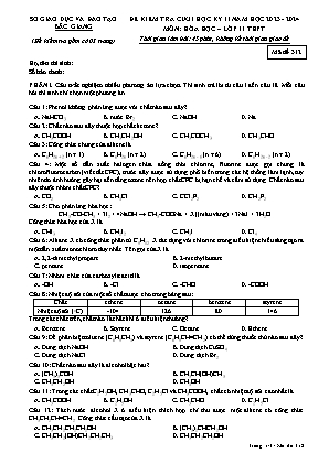 Đề kiểm tra cuối học kì II Hóa học 11 - Mã đề 312 - Năm học 2023-2024 - Sở GD&ĐT Bắc Giang (Có đáp án)