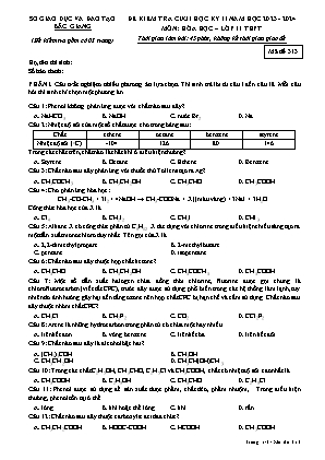 Đề kiểm tra cuối học kì II Hóa học 11 - Mã đề 313 - Năm học 2023-2024 - Sở GD&ĐT Bắc Giang (Có đáp án)