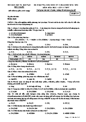 Đề kiểm tra cuối học kì II Hóa học 11 - Mã đề 314 - Năm học 2023-2024 - Sở GD&ĐT Bắc Giang (Có đáp án)