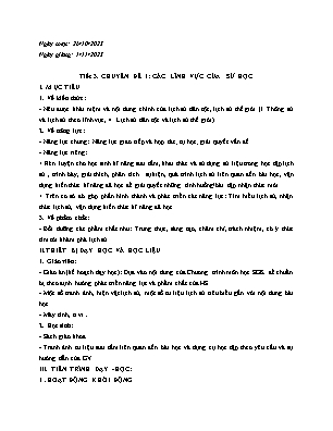 Giáo án Lịch sử 10 - Tiết 3, Chuyên đề 1: Các lĩnh vực của sử học - Năm học 2023-2024 - Trần Thu Hương