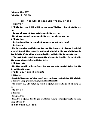 Giáo án Lịch sử 10 - Tiết 4+5, Chuyên đề 1: Các lĩnh vực của sử học - Năm học 2023-2024 - Trần Thu Hương