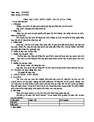 Giáo án Lịch sử 12 - Tiết 6, Bài 5: Các nước Châu Phi và Mĩ La tinh - Năm học 2023-2024 - Trần Thu Hương