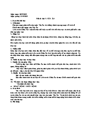 Giáo án Lịch sử 12 - Tiết 8, Bài 7: Tây Âu - Năm học 2023-2024 - Trần Thu Hương