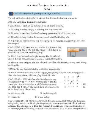 2 Đề ôn tập cuối học kì II Vật lí 12