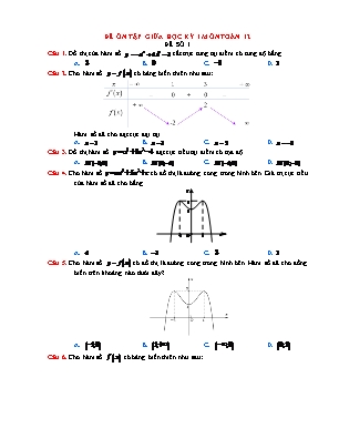 2 Đề ôn tập giữa học kì I Toán 12