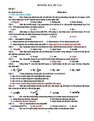 2 Đề ôn tập học kì II Vật lí 10